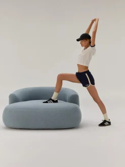 Sale Sillón lounge grande en tejido bouclé Sofia Butacas|Sillones