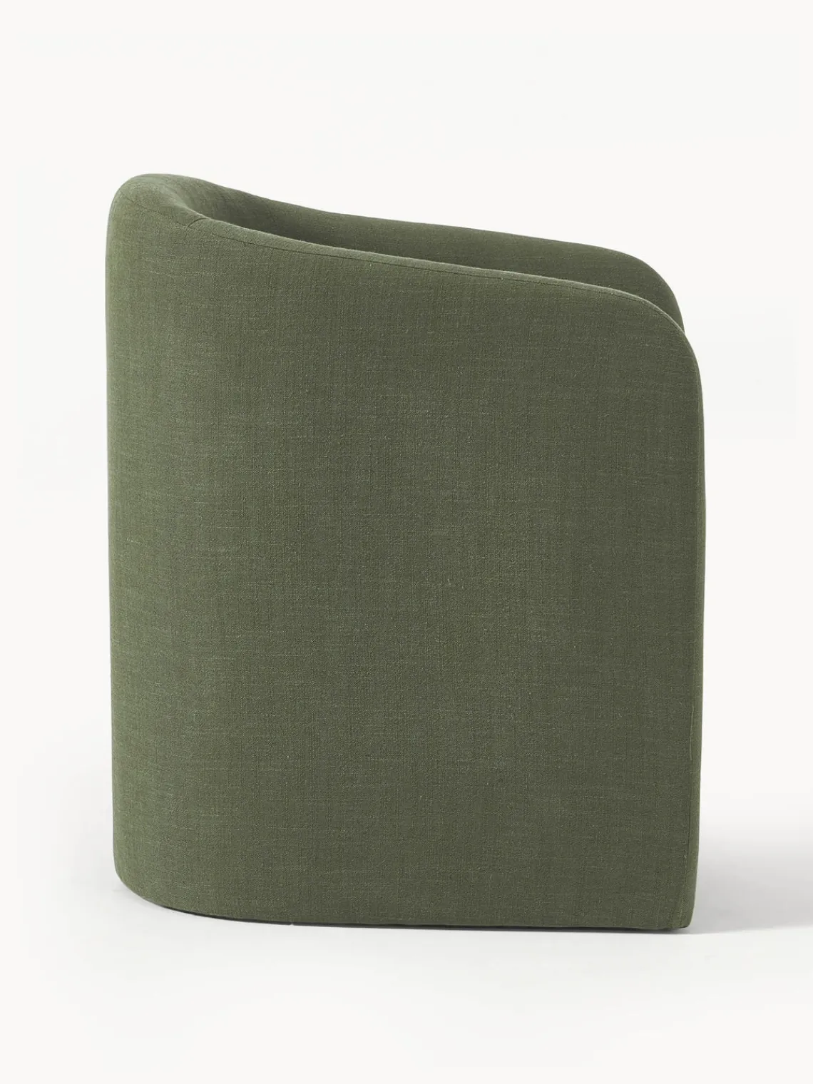 Sillones Pequeños|Sillones>Westwing Collection Sillón Mairo Mezcla de lino verde oscuro