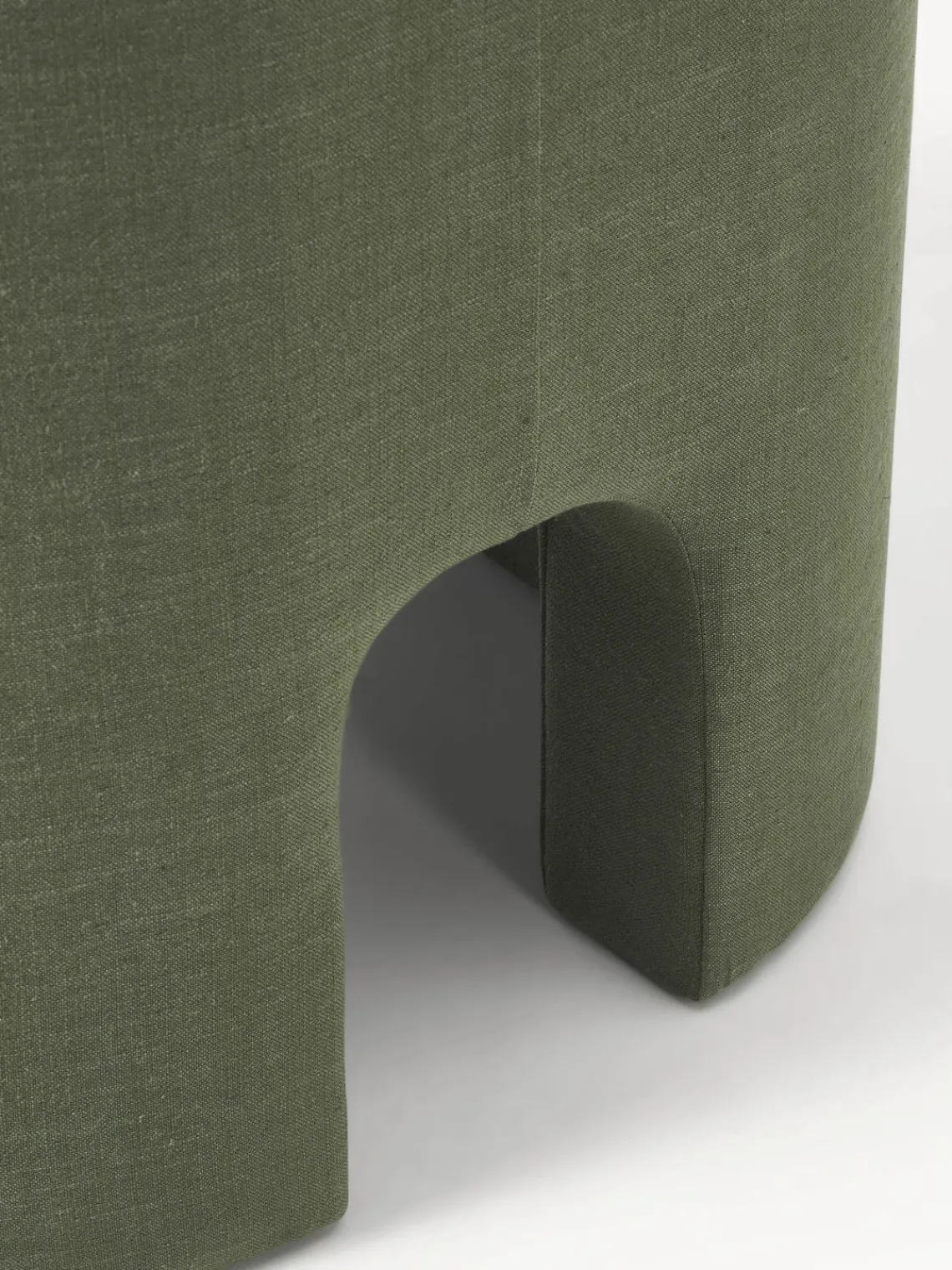 Sillones Pequeños|Sillones>Westwing Collection Sillón Mairo Mezcla de lino verde oscuro