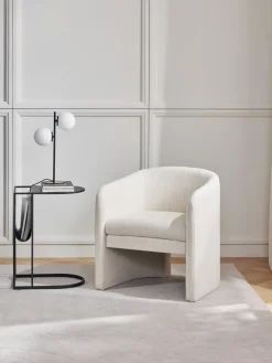 Sillones Pequeños|Sillones>Westwing Collection Sillón Mairo Mezcla de lino beige claro