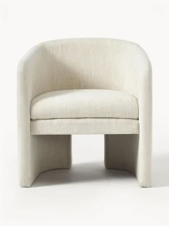 Sillones Pequeños|Sillones></noscript>Westwing Collection Sillón Mairo Mezcla de lino beige claro