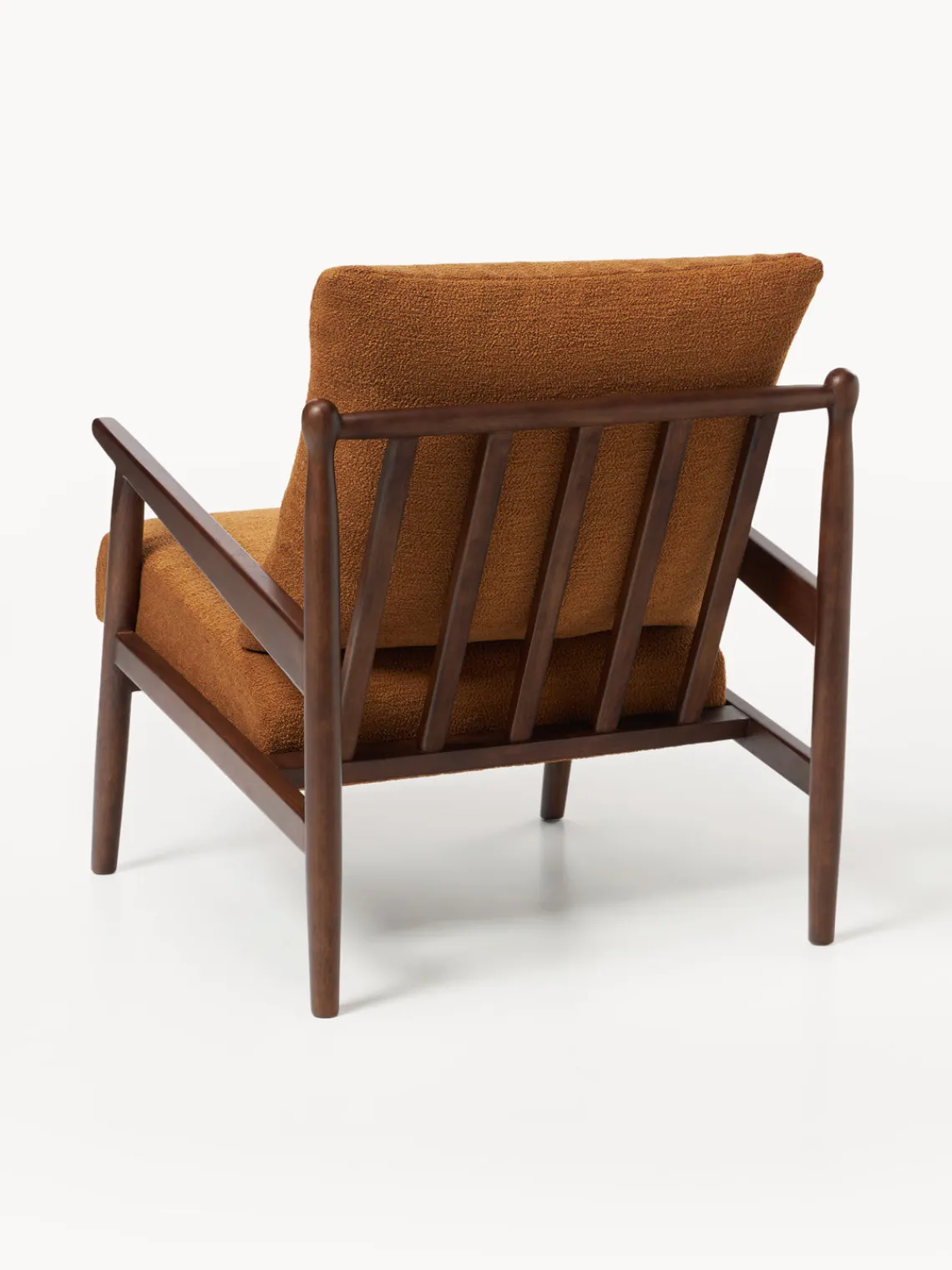 Sillones Pequeños|Sillones>Westwing Collection Sillón Mikkel Tejido marrón claro, madera de caucho lacada