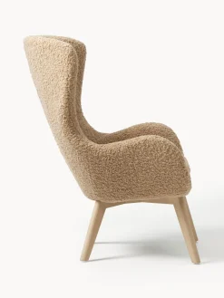 Sillones Orejeros|Sillones></noscript>Westwing Collection Sillón orejero de borreguillo Wing Borreguillo marrón claro