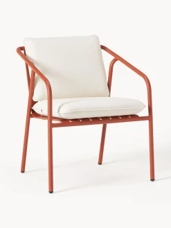 Sillas De Jardín|Sillas Con Reposabrazos>Westwing Collection Sillón para exterior Caio Blanco Off White, terracota