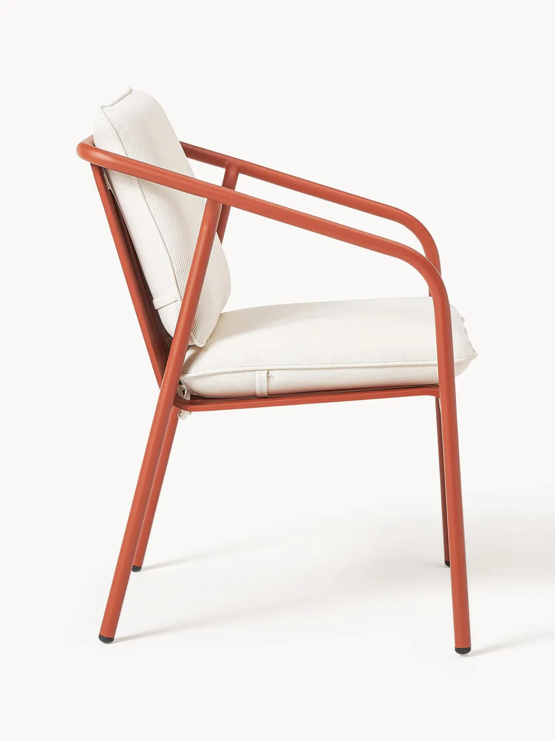 Sillas De Jardín|Sillas Con Reposabrazos>Westwing Collection Sillón para exterior Caio Blanco Off White, terracota