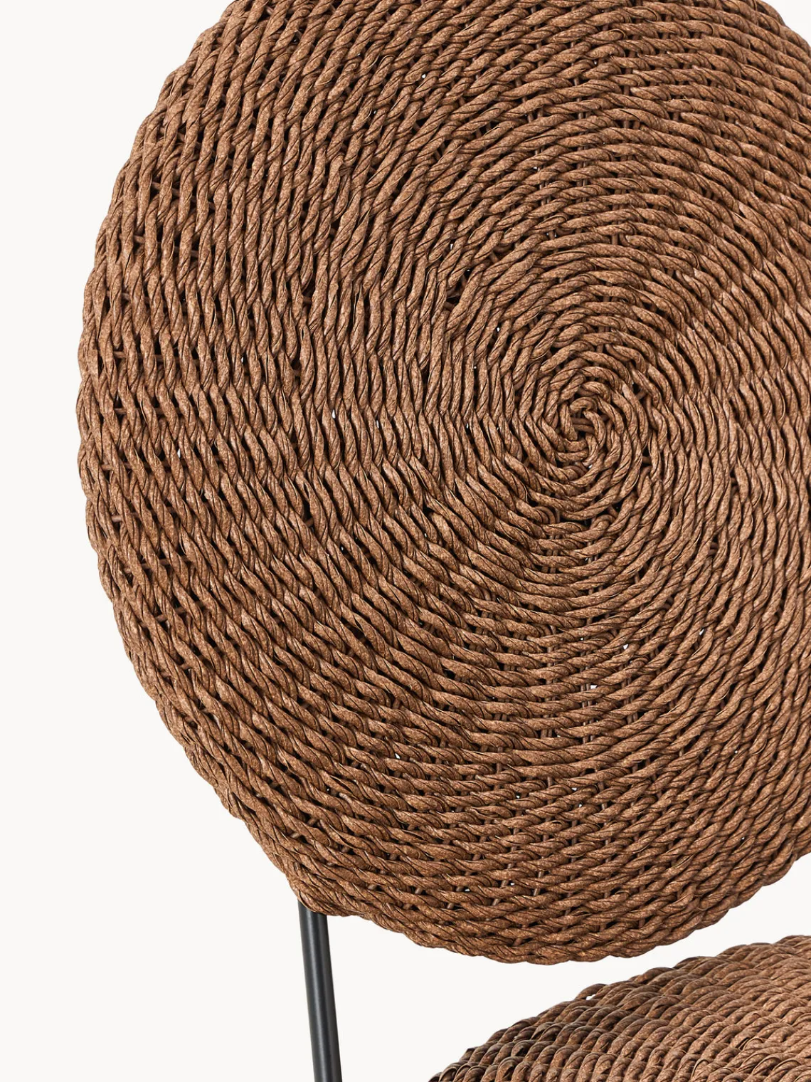 Sillas De Jardín|Sillas De JardíN>Westwing Collection Sillón para exterior de polirratán Spence Marrón oscuro, negro