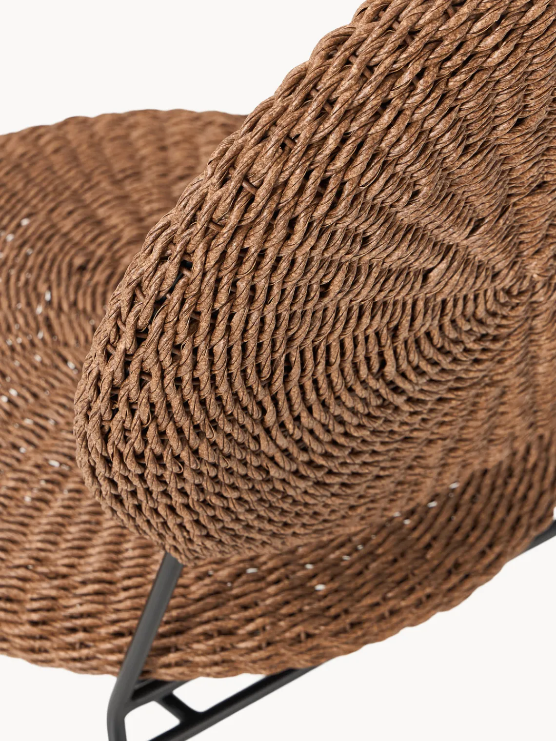 Sillas De Jardín|Sillas De JardíN>Westwing Collection Sillón para exterior de polirratán Spence Marrón oscuro, negro