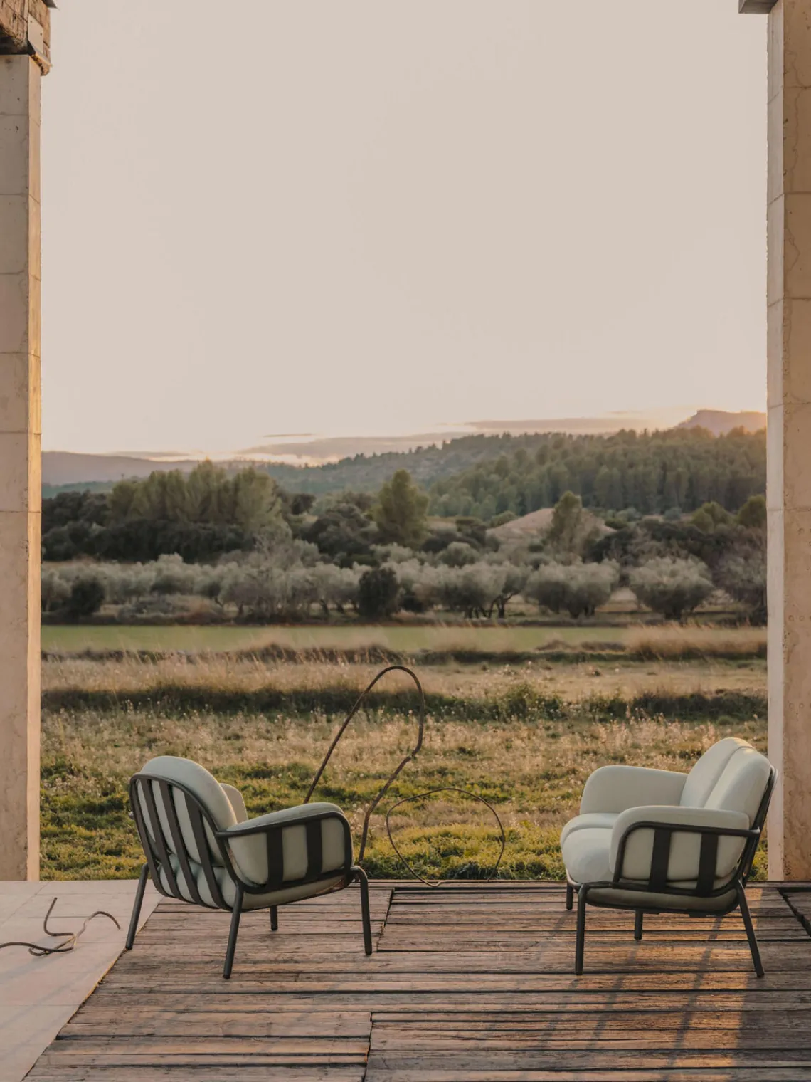 Sillones De Jardín|Sillones De JardíN> Sillón para exterior Joncols Tejido gris claro, gris antracita