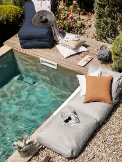 Puf De Exterior|Muebles De Jardín>Magma Sillón para exterior Pop Up, reclinable Tejido gris claro