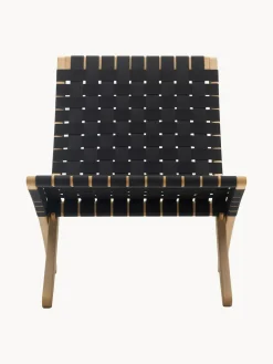 Sillones Pequeños|Sillones>Carl Hansen & Søn Sillón plegable con asiento y respaldo tejidos a mano MG501 Cuba Madera de haya barnizada, beige claro