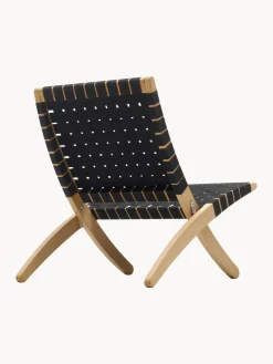 Sillones Pequeños|Sillones>Carl Hansen & Søn Sillón plegable con asiento y respaldo tejidos a mano MG501 Cuba Madera de haya barnizada, beige claro