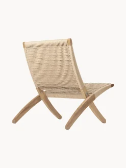 Sillones Pequeños|Sillones></noscript>Carl Hansen & Søn Sillón plegable con asiento y respaldo tejidos a mano MG501 Cuba Madera de roble barnizada, beige claro