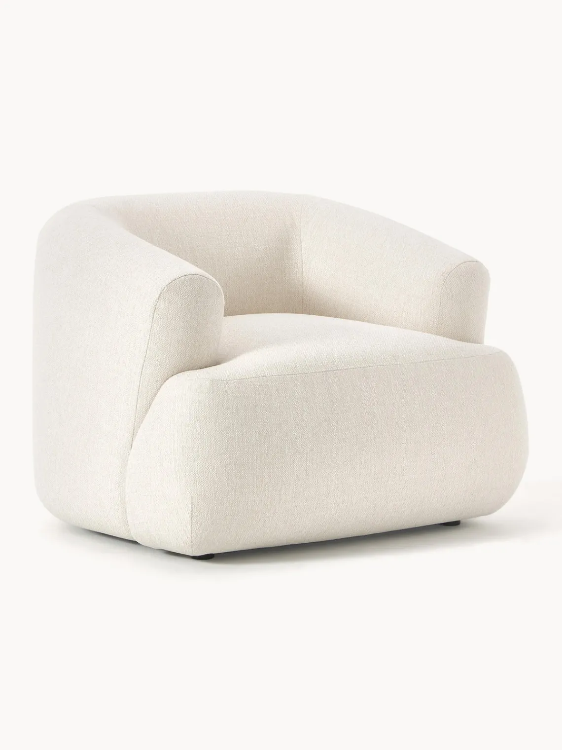 Butacas|Sillones>Westwing Collection Sillón Sofia Tejido grueso blanco crema