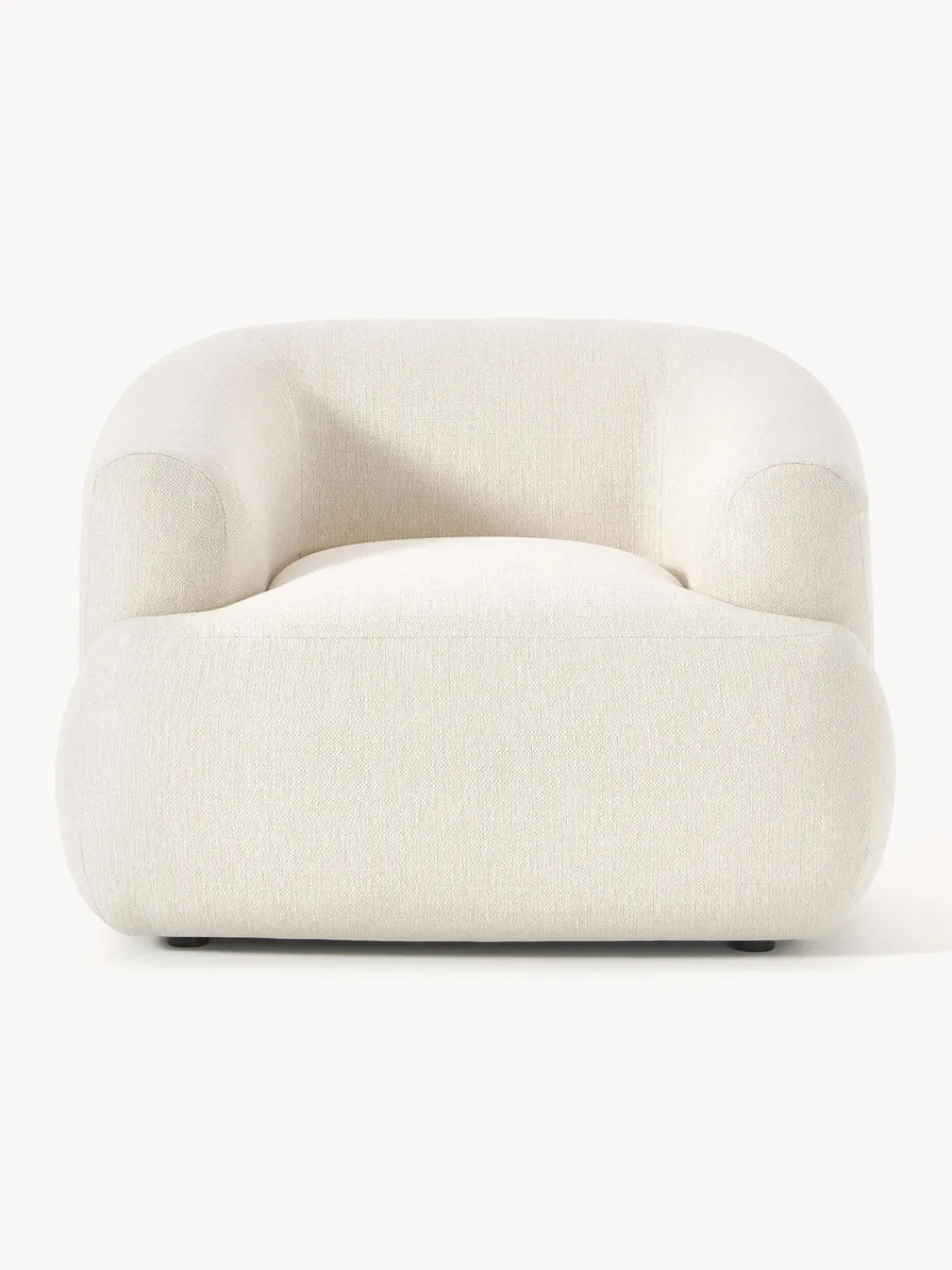 Butacas|Sillones>Westwing Collection Sillón Sofia Tejido grueso blanco crema