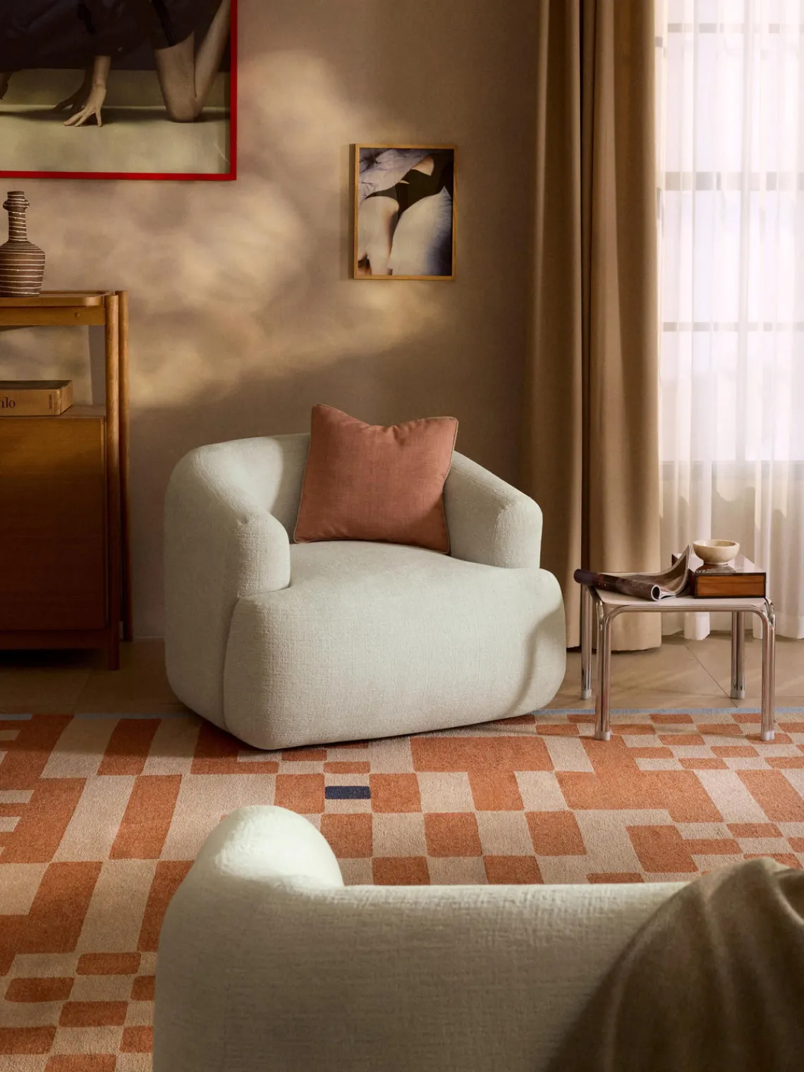 Butacas|Sillones>Westwing Collection Sillón Sofia Terciopelo blanco Off White