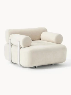 Sillones Pequeños|Sillones>Westwing Collection Sillón Stella Tejido jaspeado blanco Off White