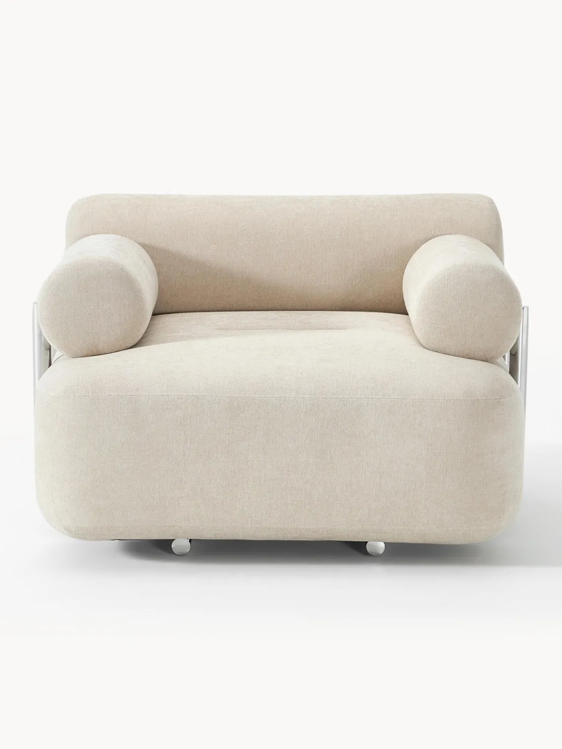 Sillones Pequeños|Sillones>Westwing Collection Sillón Stella Tejido jaspeado blanco Off White