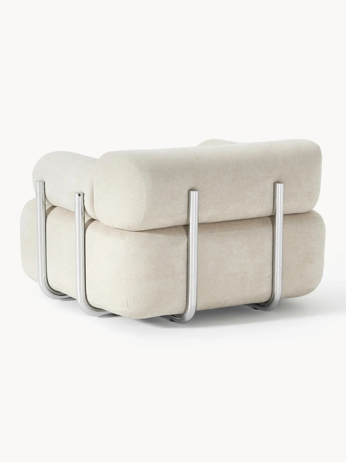 Sillones Pequeños|Sillones>Westwing Collection Sillón Stella Tejido jaspeado blanco Off White