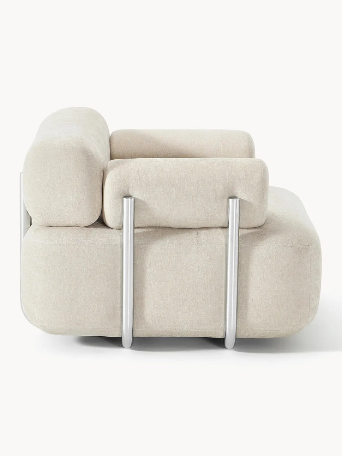 Sillones Pequeños|Sillones>Westwing Collection Sillón Stella Tejido jaspeado blanco Off White