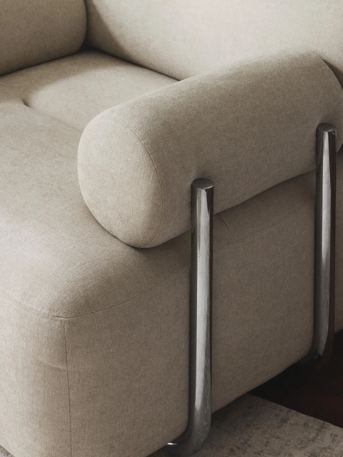 Sillones Pequeños|Sillones>Westwing Collection Sillón Stella Tejido jaspeado blanco Off White