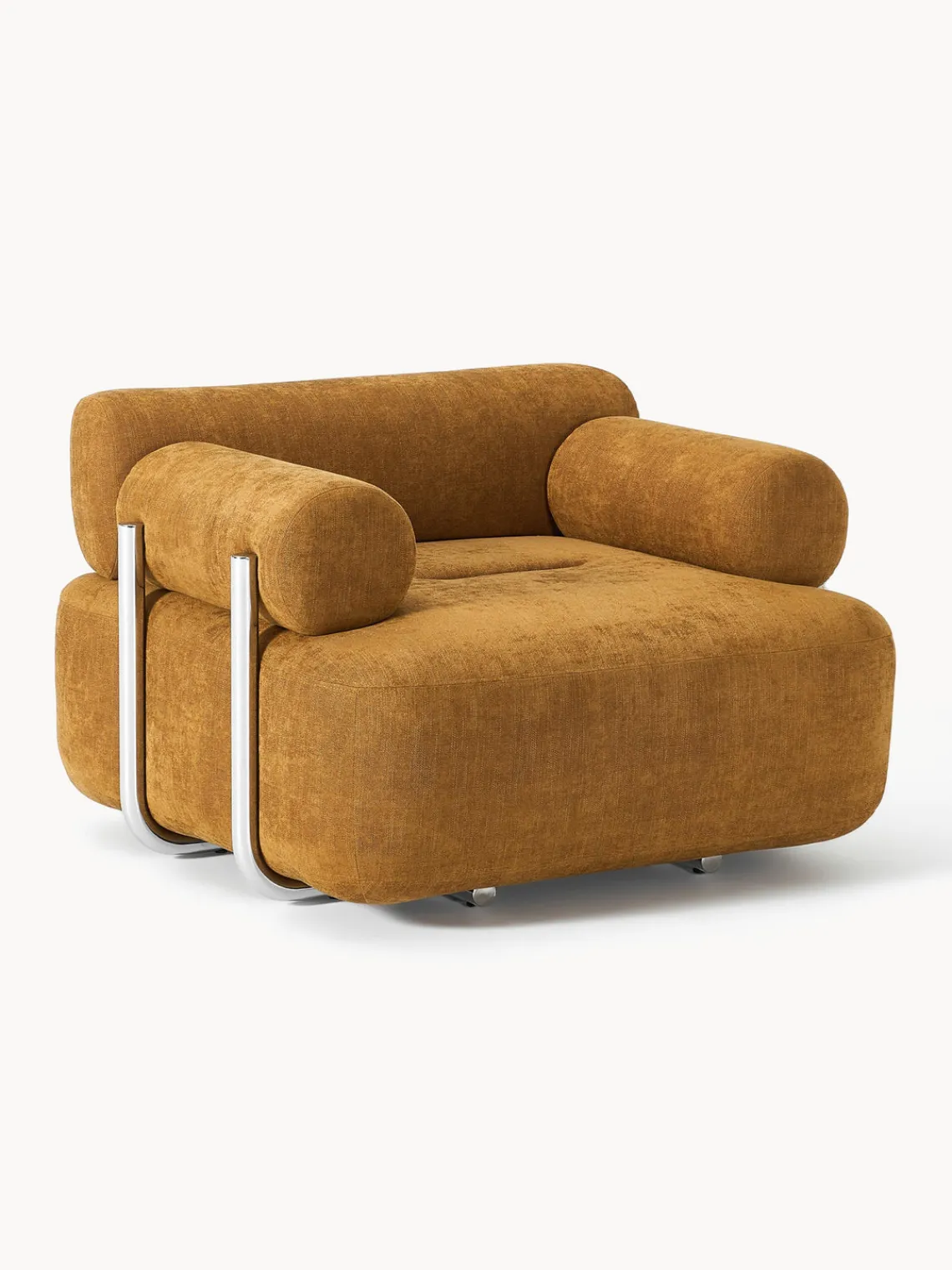 Sillones Pequeños|Sillones>Westwing Collection Sillón Stella Tejido jaspeado ocre