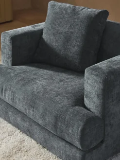 Butacas|Sillones>Westwing Collection Sillón Tribeca Chenilla gris azulado