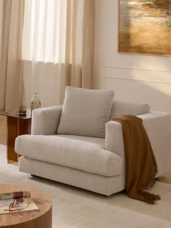 Butacas|Sillones>Westwing Collection Sillón Tribeca Chenilla beige claro