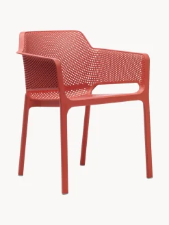 Sillas De Jardín|Sillas De Jardí­N>Nardi Sillones de jardín apilables con reposabrazos Net, 2 uds. Rojo