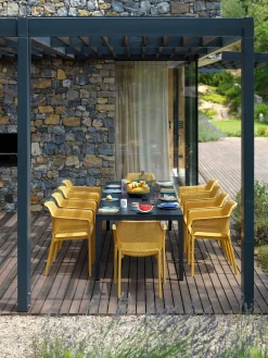 Outlet Sillones de jardín apilables con reposabrazos Net, 2 uds. Sillas De Jardín|Sillas De Jardí­N