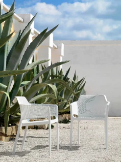 Discount Sillones de jardín apilables con reposabrazos Net, 2 uds. Sillas De Jardín|Sillas De Jardí­N