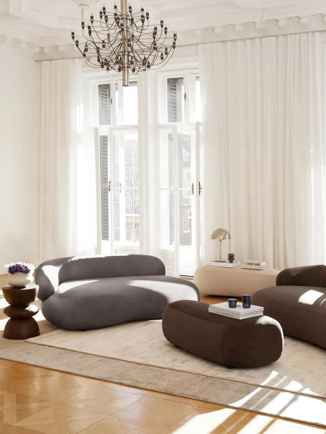 Sofás 2 Plazas|Sofás>Westwing Collection Sofá Alba (2 plazas) Tejido terciopelado gris oscuro