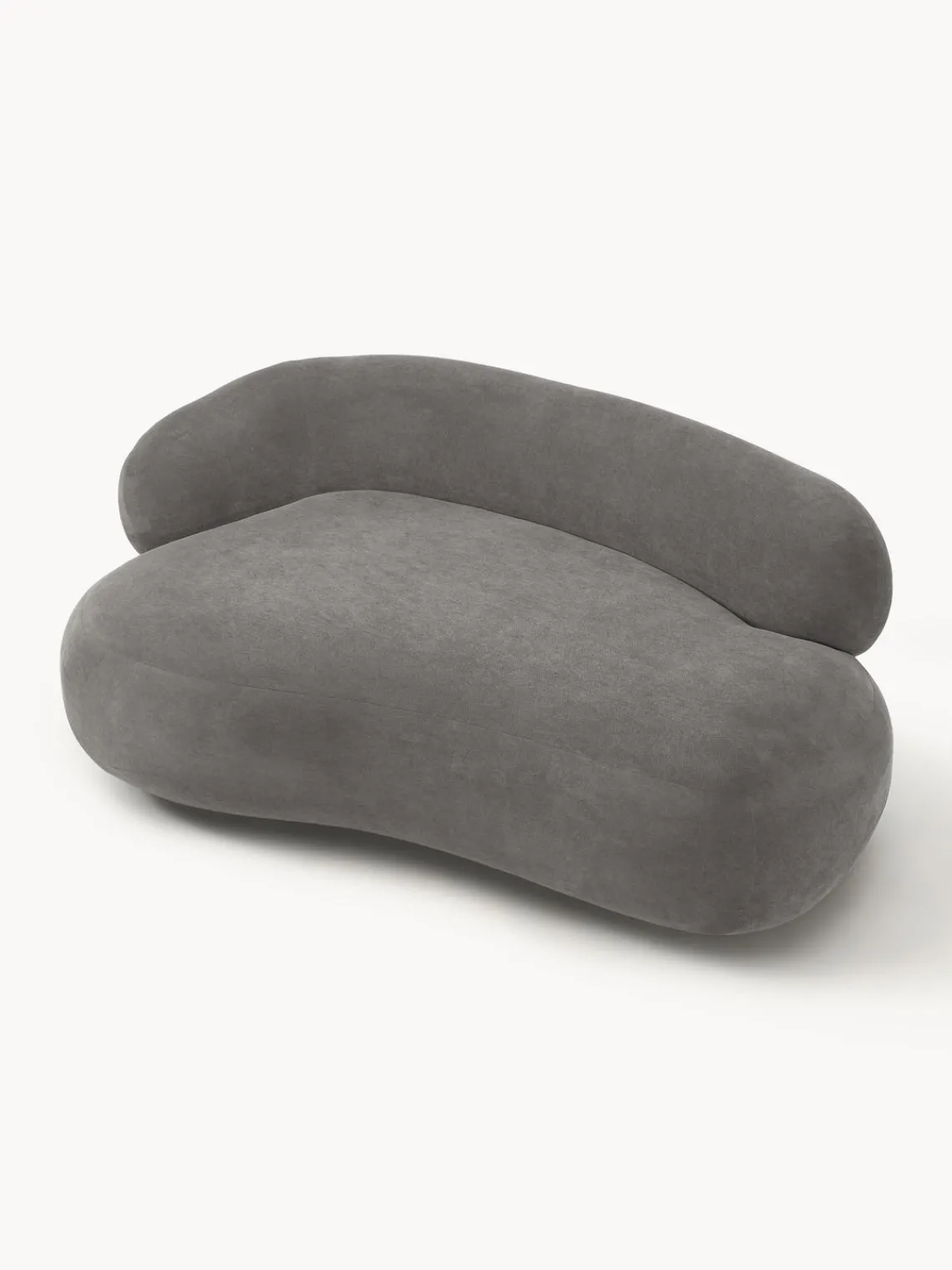 Sofás 2 Plazas|Sofás>Westwing Collection Sofá Alba (2 plazas) Tejido terciopelado gris oscuro