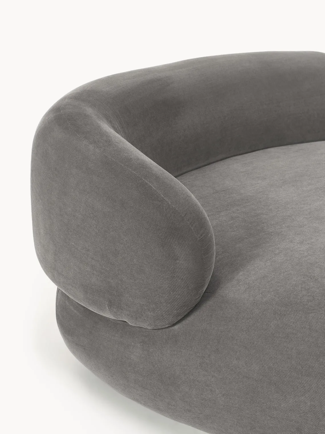 Sofás 2 Plazas|Sofás>Westwing Collection Sofá Alba (2 plazas) Tejido terciopelado gris oscuro