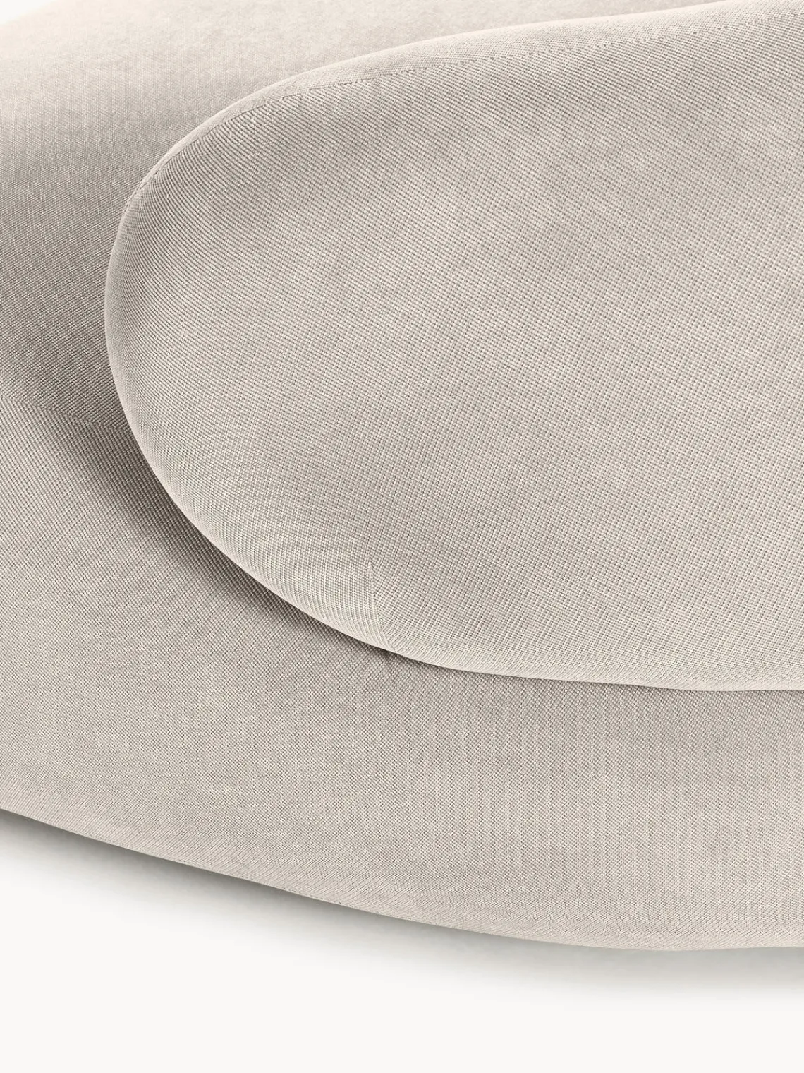 Sofás 3 Plazas|Sofás>Westwing Collection Sofá Alba (3 plazas) Tejido aterciopelado blanco crema