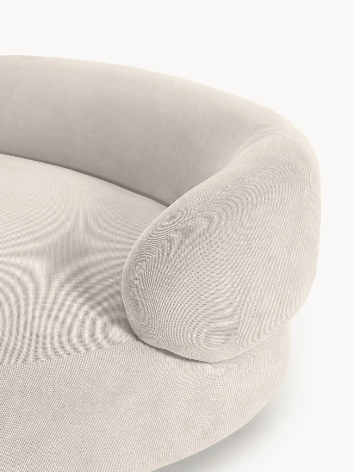 Sofás 3 Plazas|Sofás>Westwing Collection Sofá Alba (3 plazas) Tejido aterciopelado blanco crema