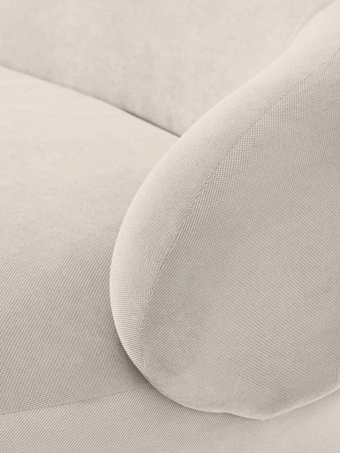 Sofás 3 Plazas|Sofás>Westwing Collection Sofá Alba (4 plazas) Tejido aterciopelado blanco crema