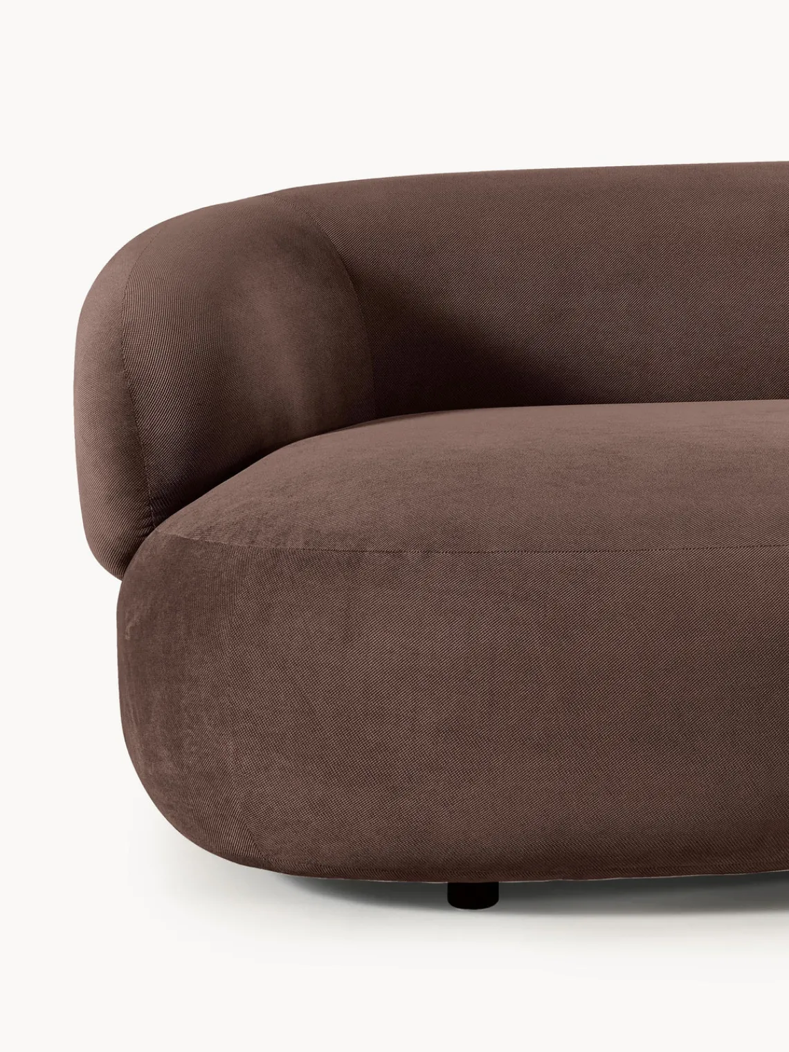 Sofás 3 Plazas|Sofás>Westwing Collection Sofá Alba (4 plazas) Tejido aterciopelado marrón oscuro