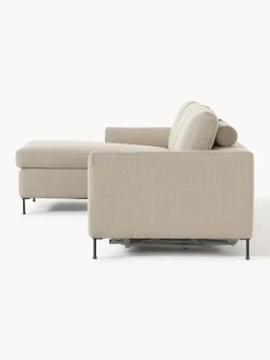 Sofás Cama|Sofás></noscript>Westwing Collection Sofá cama con colchón Cucita (3 plazas) Tejido grueso beige