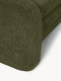 Sofás Cama|Sofás></noscript>Westwing Collection Sofá cama de borreguillo bouclé Eliot (2 plazas) Borreguillo bouclé verde oscuro