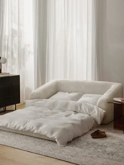 New Sofá cama de borreguillo bouclé Eliot (2 plazas) Sofás Cama|Sofás