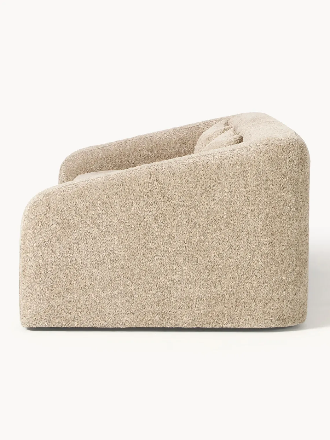 Sofás Cama|Sofás>Westwing Collection Sofá cama de borreguillo bouclé Eliot (3 plazas) Borreguillo bouclé beige