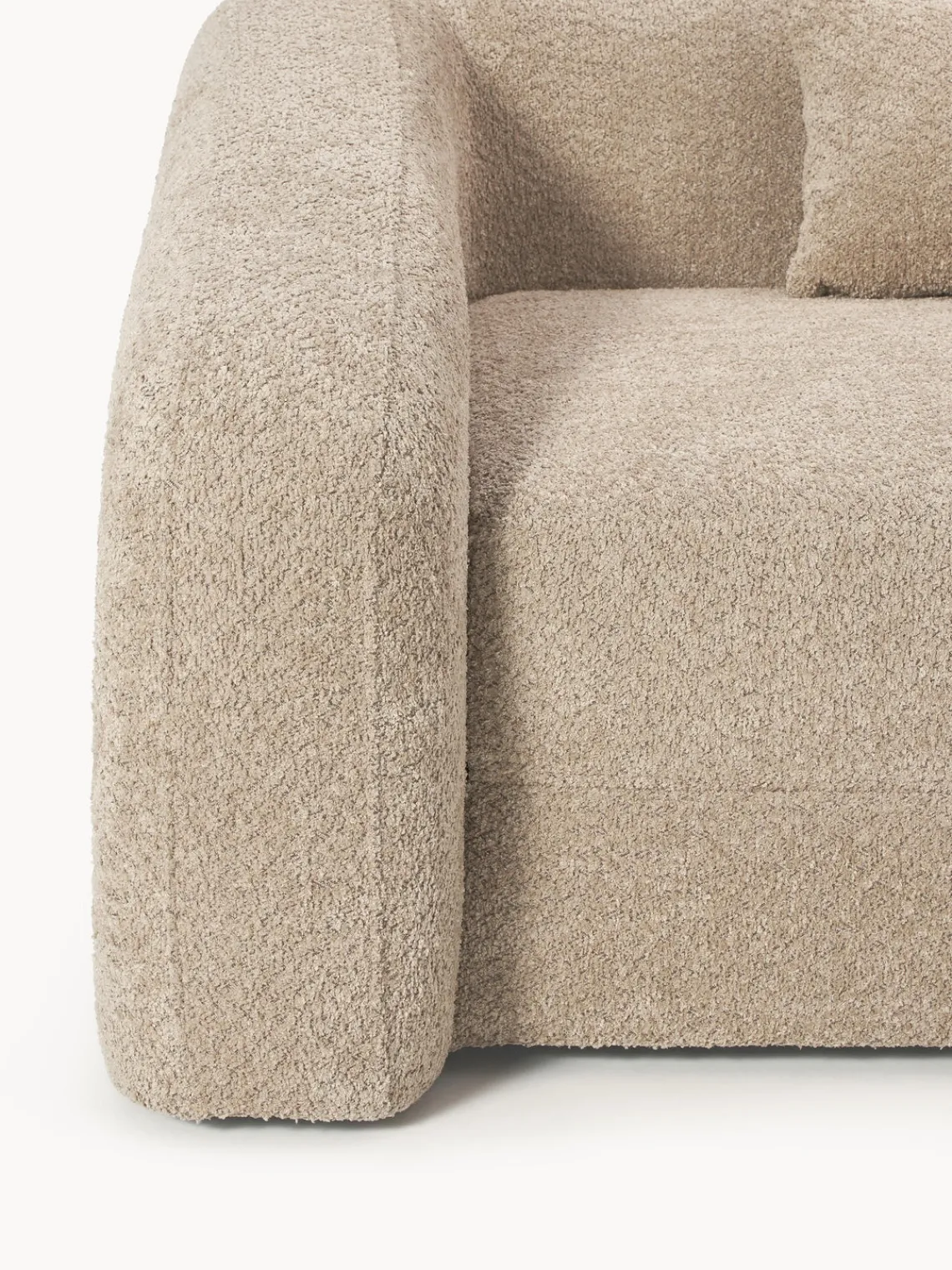 Sofás Cama|Sofás>Westwing Collection Sofá cama de borreguillo bouclé Eliot (3 plazas) Borreguillo bouclé beige