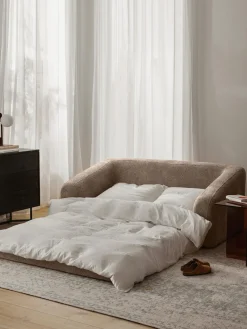 Hot Sofá cama de borreguillo bouclé Eliot (2 plazas) Sofás Cama|Sofás