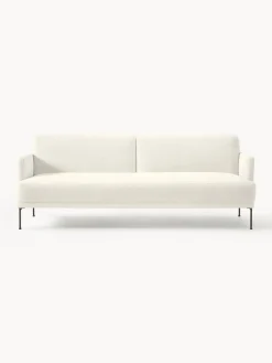 Sofás Cama|Sofás>Westwing Collection Sofá cama de borreguillo Fluente (3 plazas) Borreguillo blanco Off White