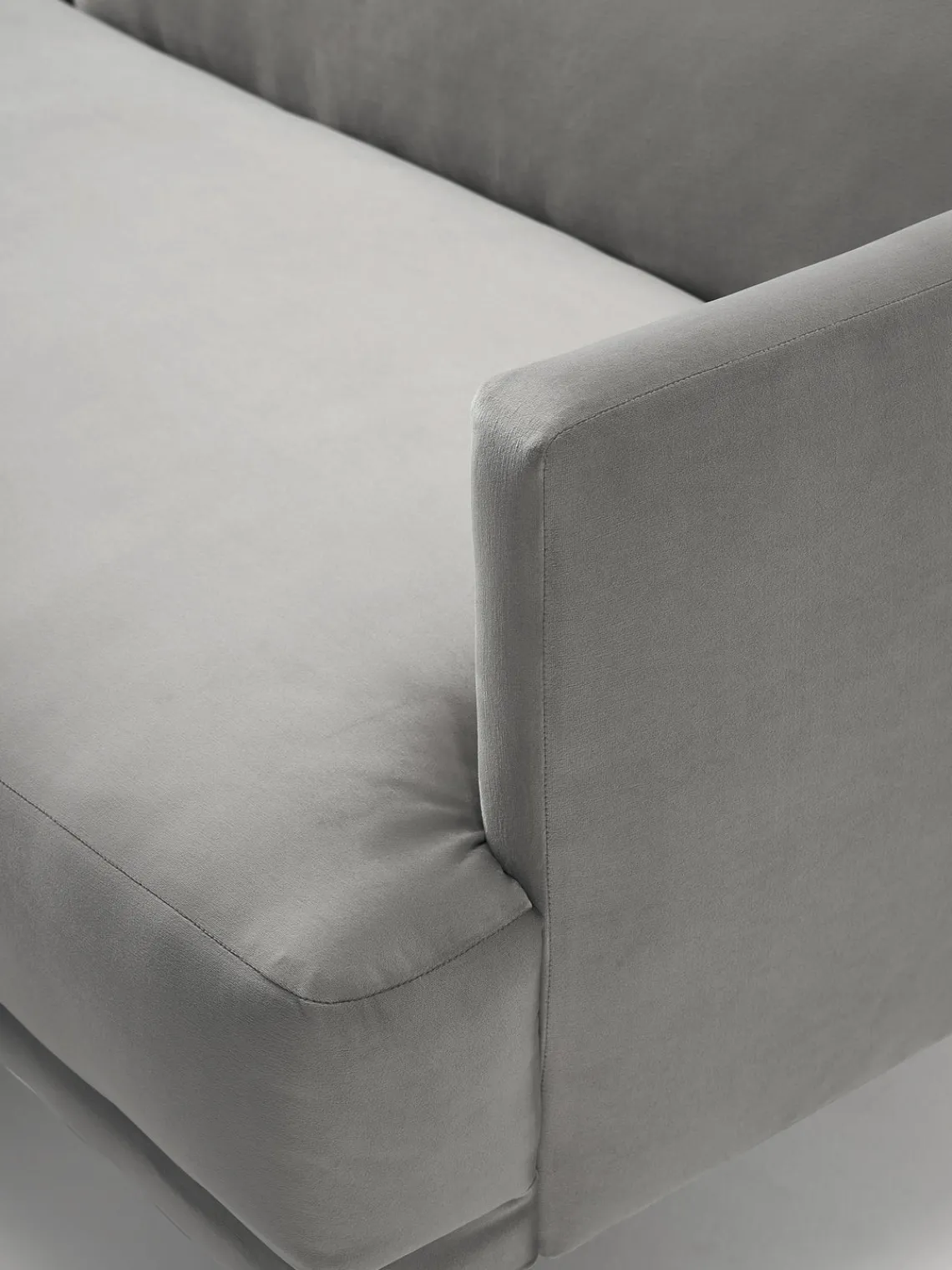 Sofás Cama|Sofás>Westwing Collection Sofá cama de terciopelo Fluente (3 plazas) Terciopelo gris