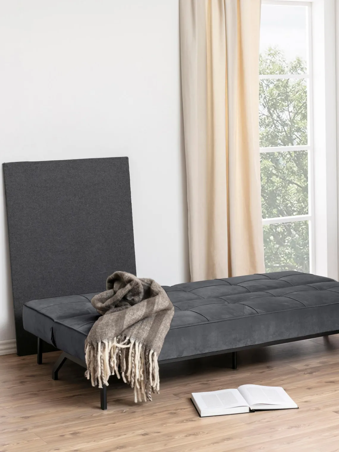 Outlet Sofá cama de terciopelo Perugia (3 plazas) Sofás Cama|Sofás