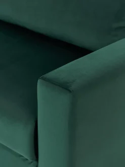 Sofás Cama|Sofás></noscript>Westwing Collection Sofá cama de terciopelo Tasha (3 plazas), con espacio de almacenamiento Terciopelo verde oscuro