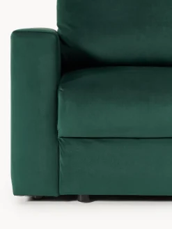 Sofás Cama|Sofás></noscript>Westwing Collection Sofá cama de terciopelo Tasha (3 plazas), con espacio de almacenamiento Terciopelo verde oscuro