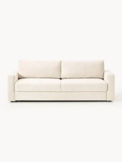 Sofás Cama|Sofás>Westwing Collection Sofá cama de terciopelo Tasha (3 plazas), con espacio de almacenamiento Tejido beige