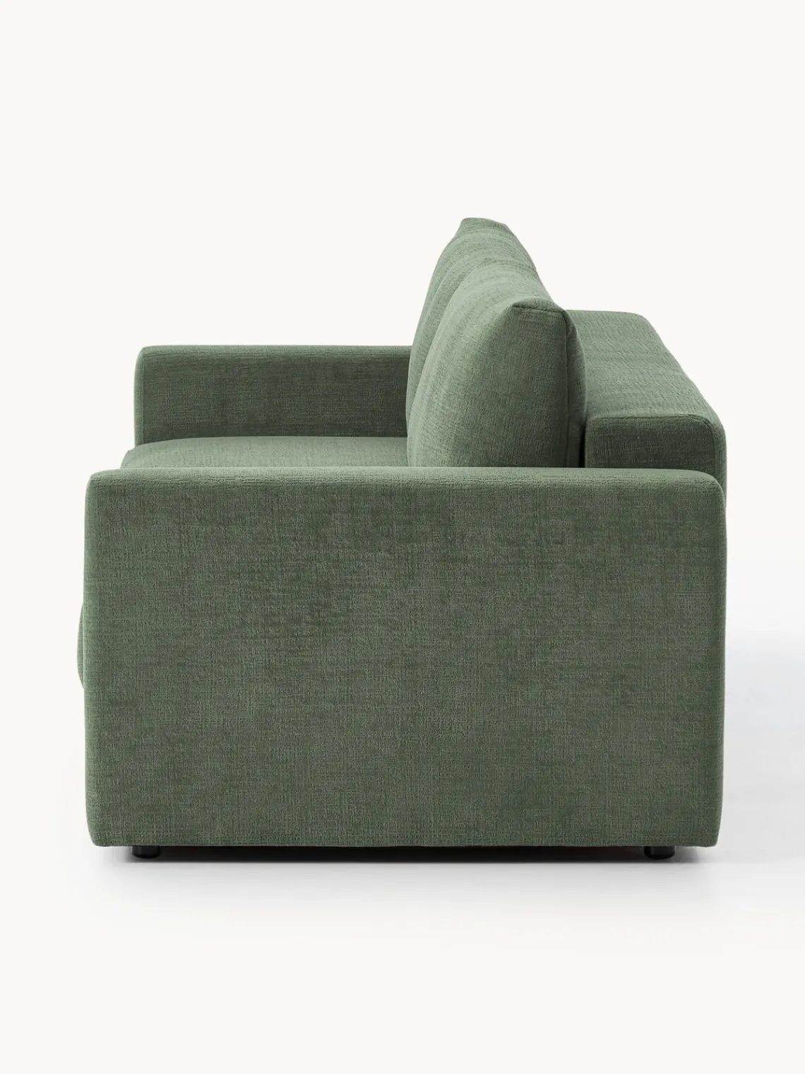 Sofás Cama|Sofás>Westwing Collection Sofá cama de terciopelo Tasha (3 plazas), con espacio de almacenamiento Tejido verde oscuro, aterciopelado